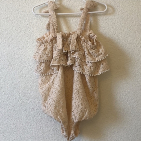 French label LOUISE MISHA Blush Lace romper adjustable straps Bohemian BlushLace - Picture 4 of 5